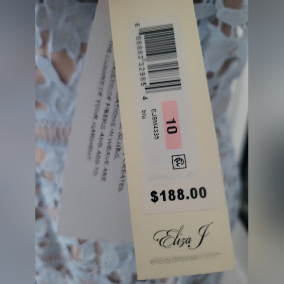 Eliza J overlay sheath lace dress size 10 nwt - Picture 14 of 16